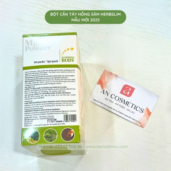 bột cần tây hồng sâm herbslim mẫu mới 2025 4