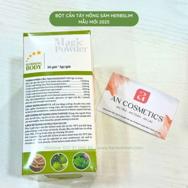 bột cần tây hồng sâm herbslim mẫu mới 2025 7