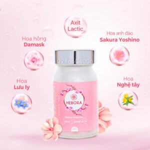 Viên uống hương tự thân Hebora Premium Sakura Damask Rose Nhật Bản (Hộp 60 viên) 7