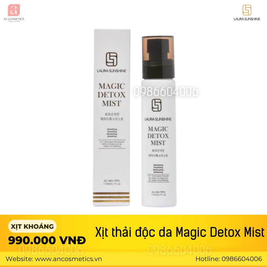 Giá trọn bộ sản phẩm Laura Sunshine - Nhật Kim Anh xịt thải độc da magic detox mist