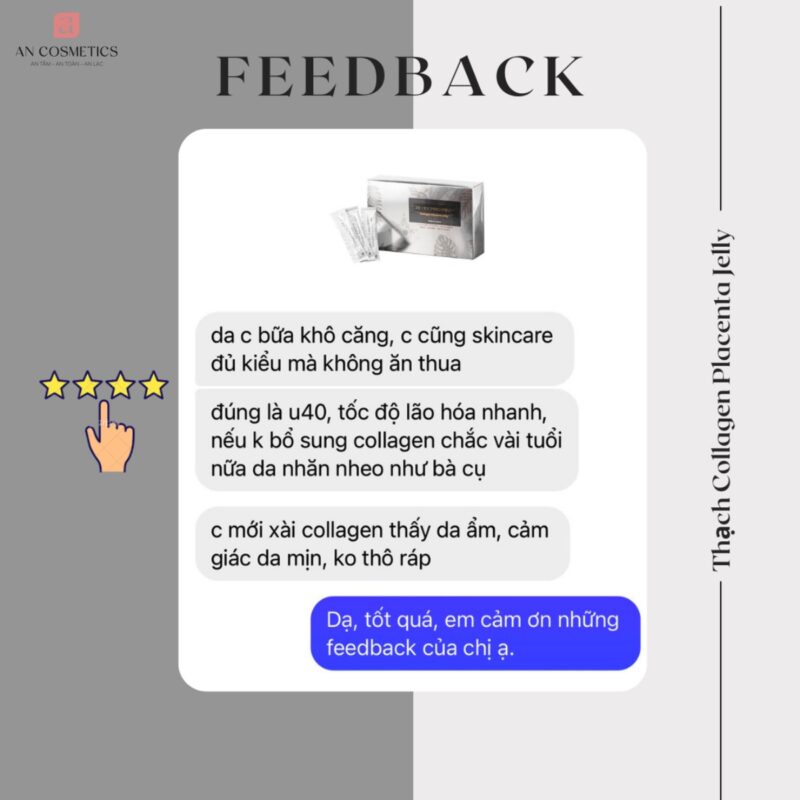 feedback Thạch Collagen Placenta Jelly nhật bản 2