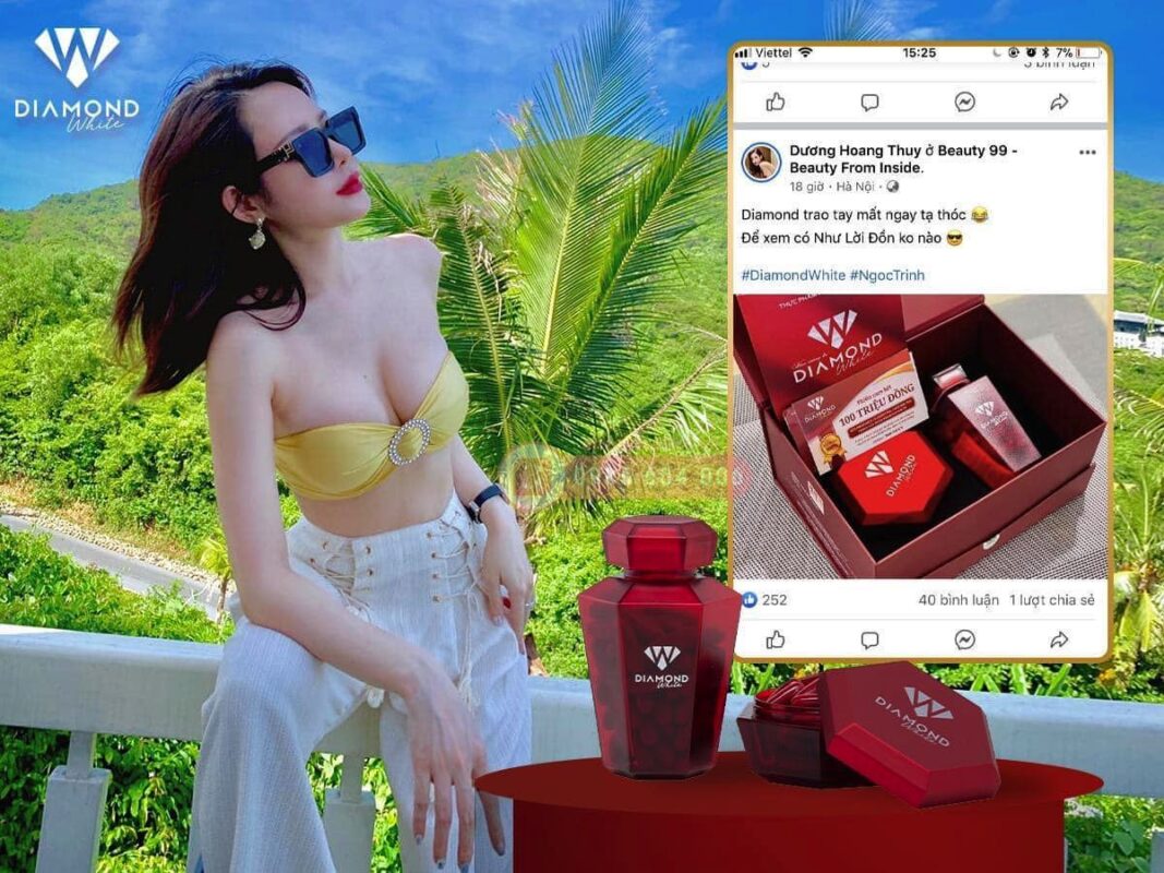 feedback review viên uống trắng da diamond white chính hãng 3