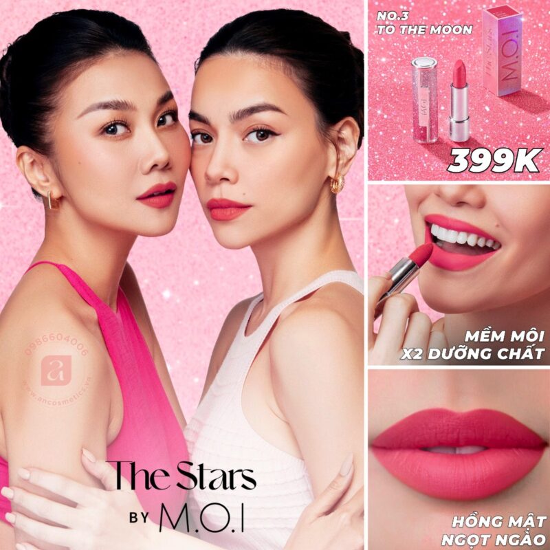 bảng màu son thỏi the stars m o i by thanh hằng no3 to the moon