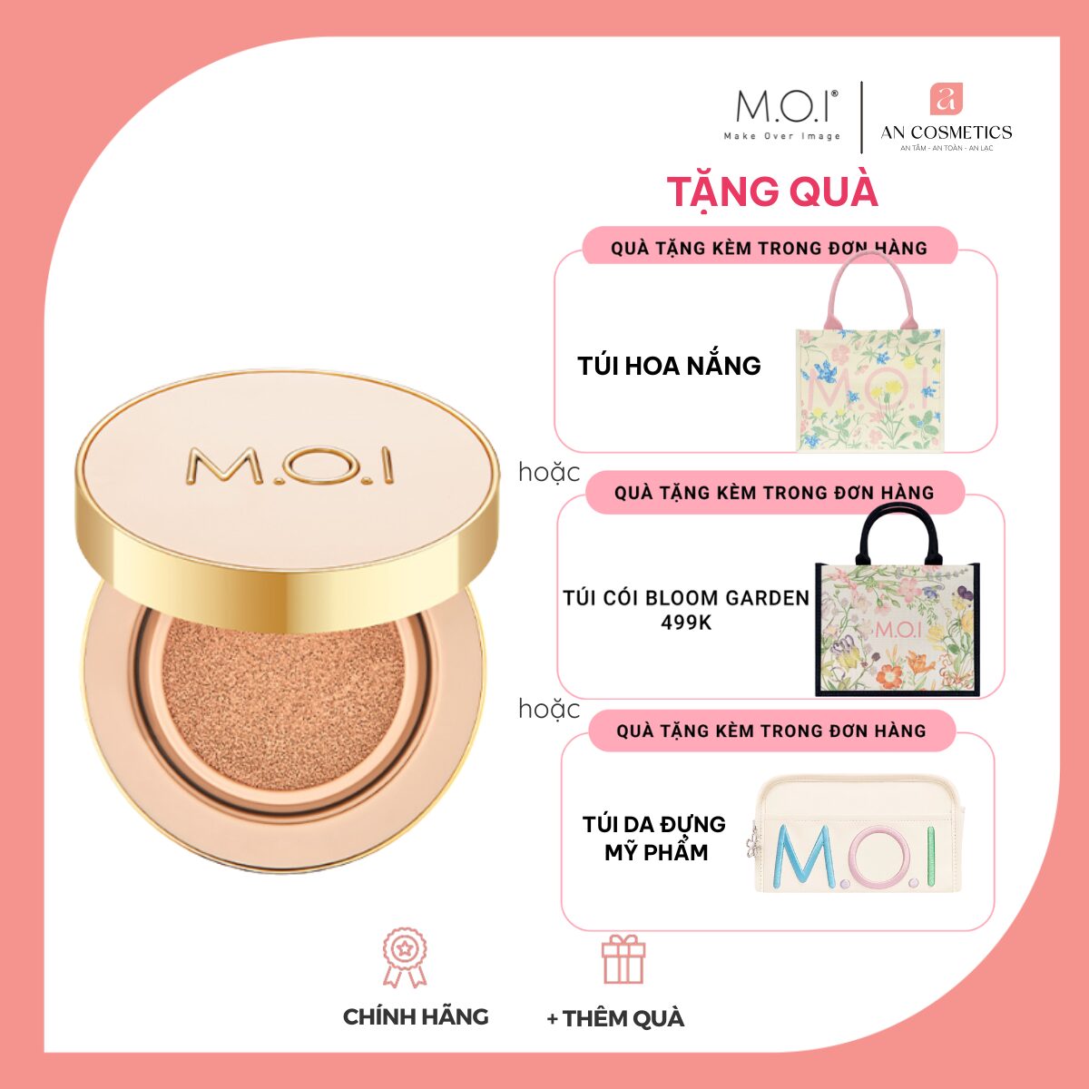 phấn nước m.o.i premium baby skin cushion