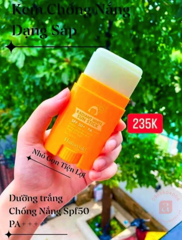 Sáp Chống Nắng Hanayuki Radiant White Sun Stick 22g 5