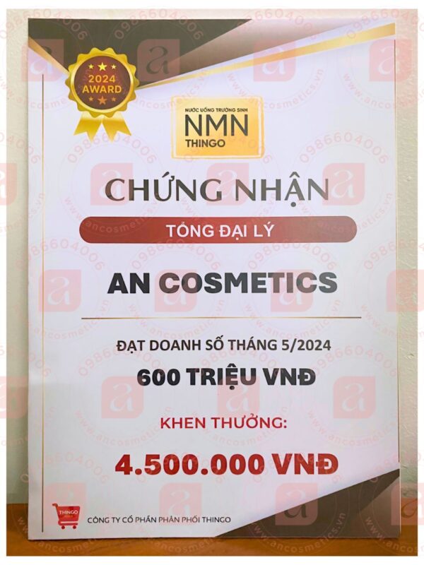 bằng chứng nhận nmn ancosmetics