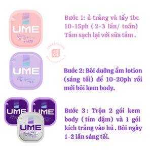 3 bước sử dụng kem body ume ngọc trinh