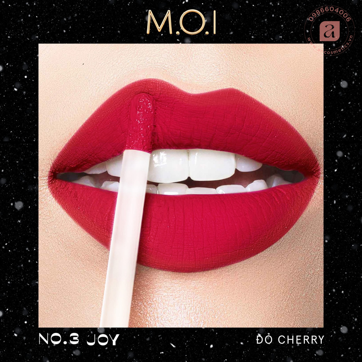 son kem lì m.o.i phiên bản mùa lễ hội No.3 joy đỏ cherry (3)