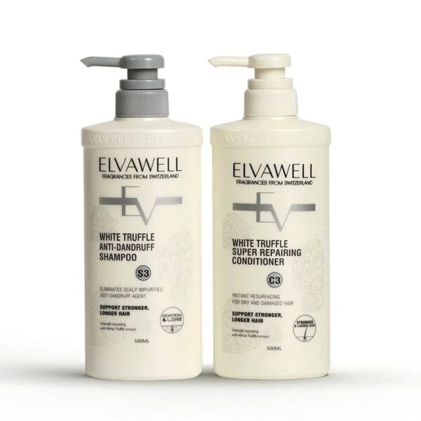 Cặp gội xả Elvawell super smooth anti-dandruff 9