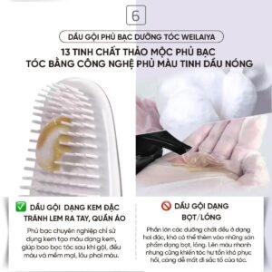 Dầu gội phủ bạc dưỡng tóc Weilaiya 7