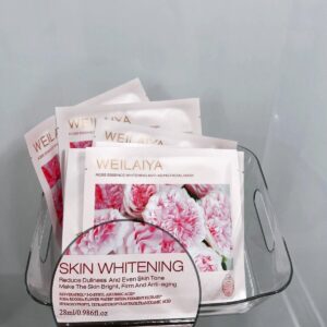 Mặt nạ trắng da hồng vạn cánh Weilaiya (Hộp 10 miếng) - Weilaiya Rose Essence Whitening Anti-aging Facial Mask 11