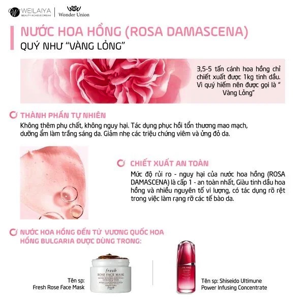 Mặt nạ trắng da hồng vạn cánh Weilaiya (Hộp 10 miếng) - Weilaiya Rose Essence Whitening Anti-aging Facial Mask 5