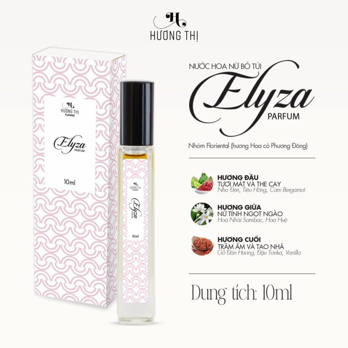 Nước hoa nữ bỏ túi Elyza Hương Thị Parfum 10ml 2