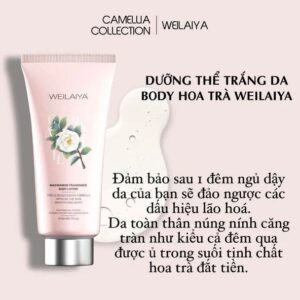 Sữa dưỡng thể trắng da hoa trà Weilaiya body lotion 4