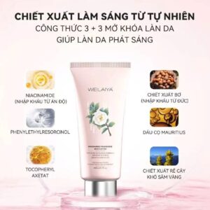 Sữa dưỡng thể trắng da hoa trà Weilaiya body lotion 7