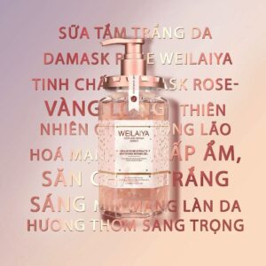 Sữa tắm trắng da cánh hoa hồng Damask Weilaiya Grand Rose Extracts Whitening Shower Gel 450ml 3