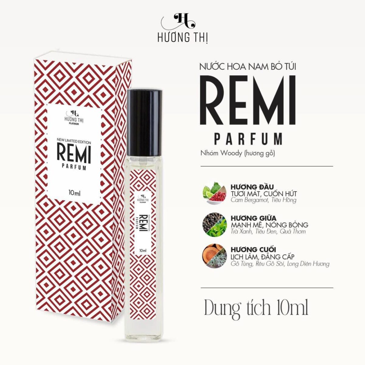 ảnh bìa Nước nam bỏ túi Remi Hương Thị Parfum 10ml