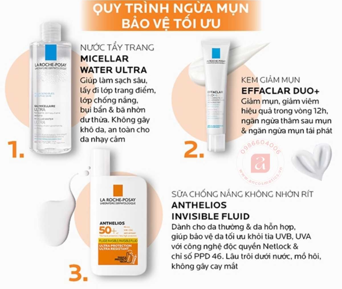 Kem chống nắng dạng sữa La Roche-Posay Anthelios Invisible Fluid SPF 50 50ml - 6