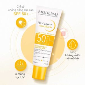 Kem chống nắng giảm bóng nhờn Bioderma Photoderm MAX Aquafluide SPF 50+ 40ml