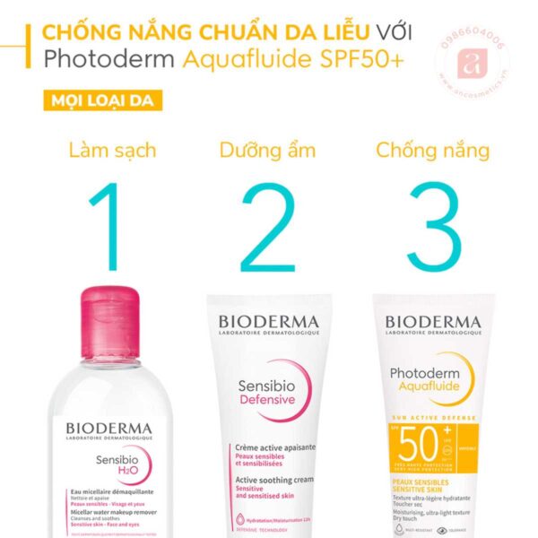 Kem chống nắng giảm bóng nhờn Bioderma Photoderm MAX Aquafluide SPF 50+ 40ml