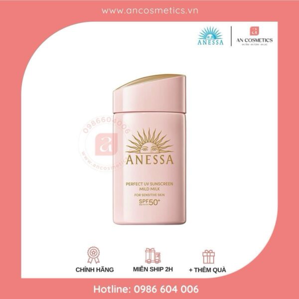 Sữa chống nắng cho da nhạy cảm Anessa Perfect UV Sunscreen Mild Milk SPF50+ 60ml