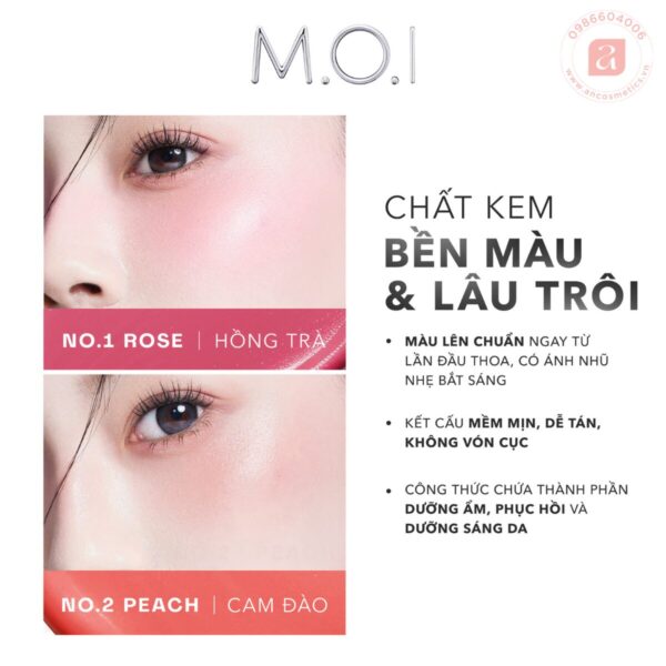 Má hồng kem M.O.I Dual Cream Blusher hồ ngọc hà (7)