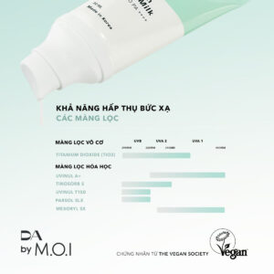 kem chống nắng thuần chay da by m.o.i vgan sunmilk 50ml