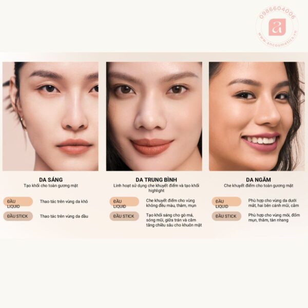 Bút trang điểm 2 đầu M.O.I – Perfect Dual Concealer & Contour (4)