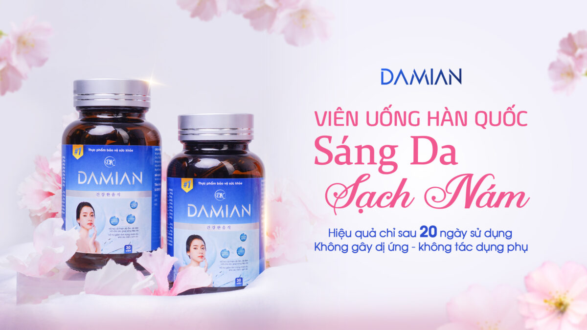 banner viên uống trắng da damian