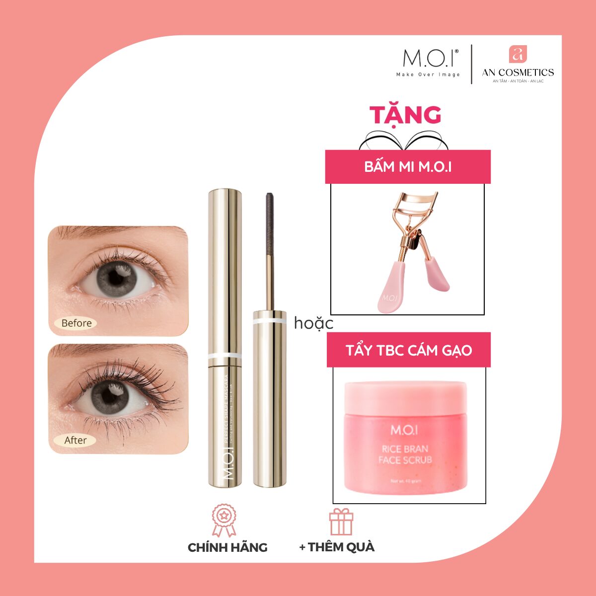 (TẶNG KÈM QUÀ) Chuốt mi M.O.I Perfect Shape Mascara