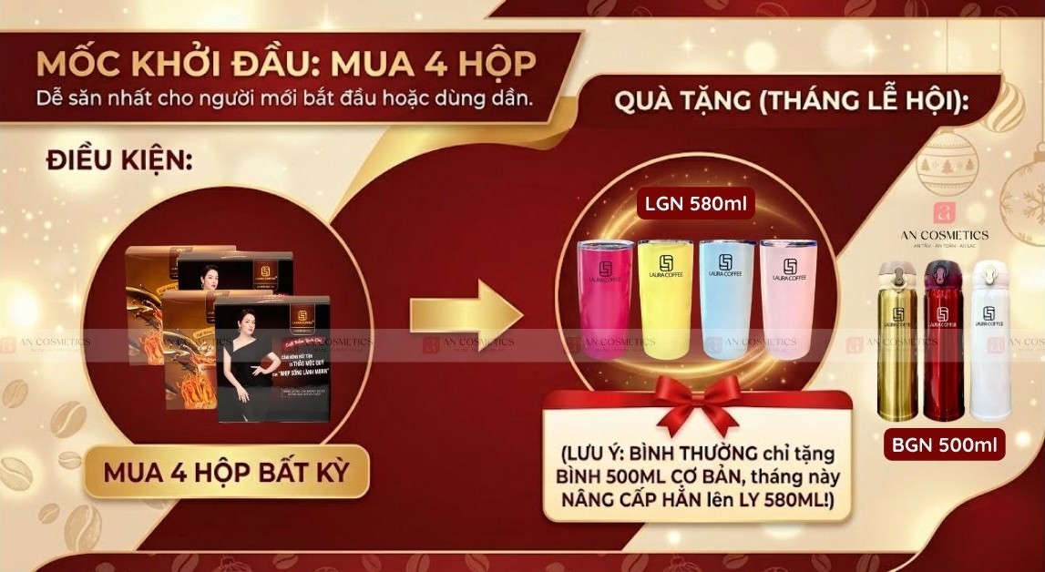 mua laura coffee tặng bình giữ nhiệt cao cấp - 3